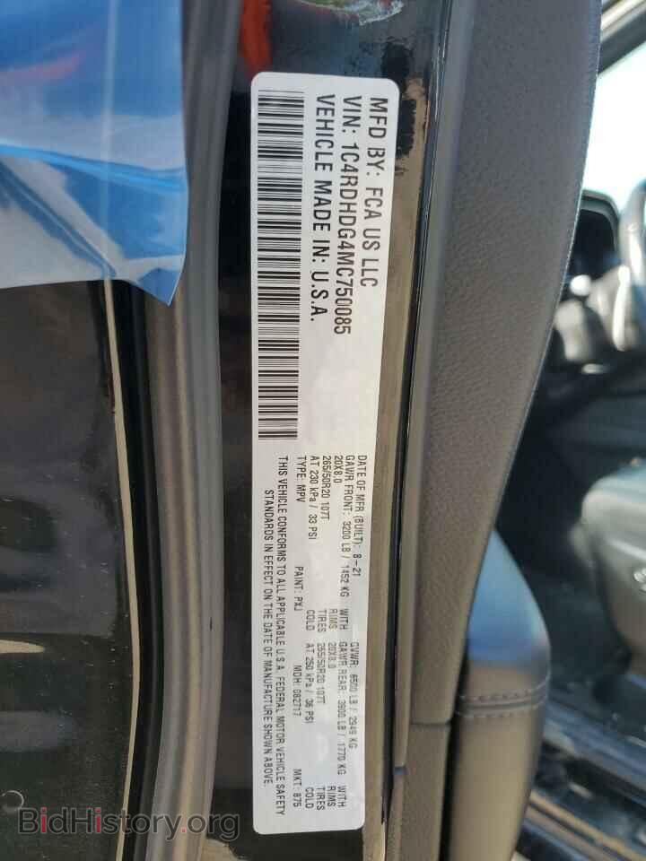 2021 DODGE DURANGO - VIN: 1C4RDHDG4MC750085 - Фото 13