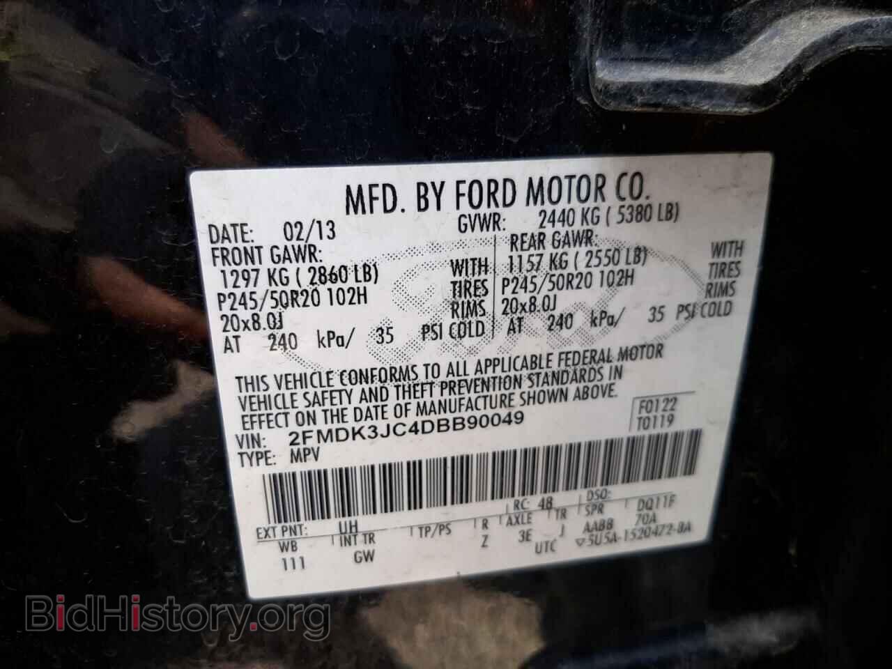 2013 FORD EDGE - VIN: 2FMDK3JC4DBB90049 - Photo 10
