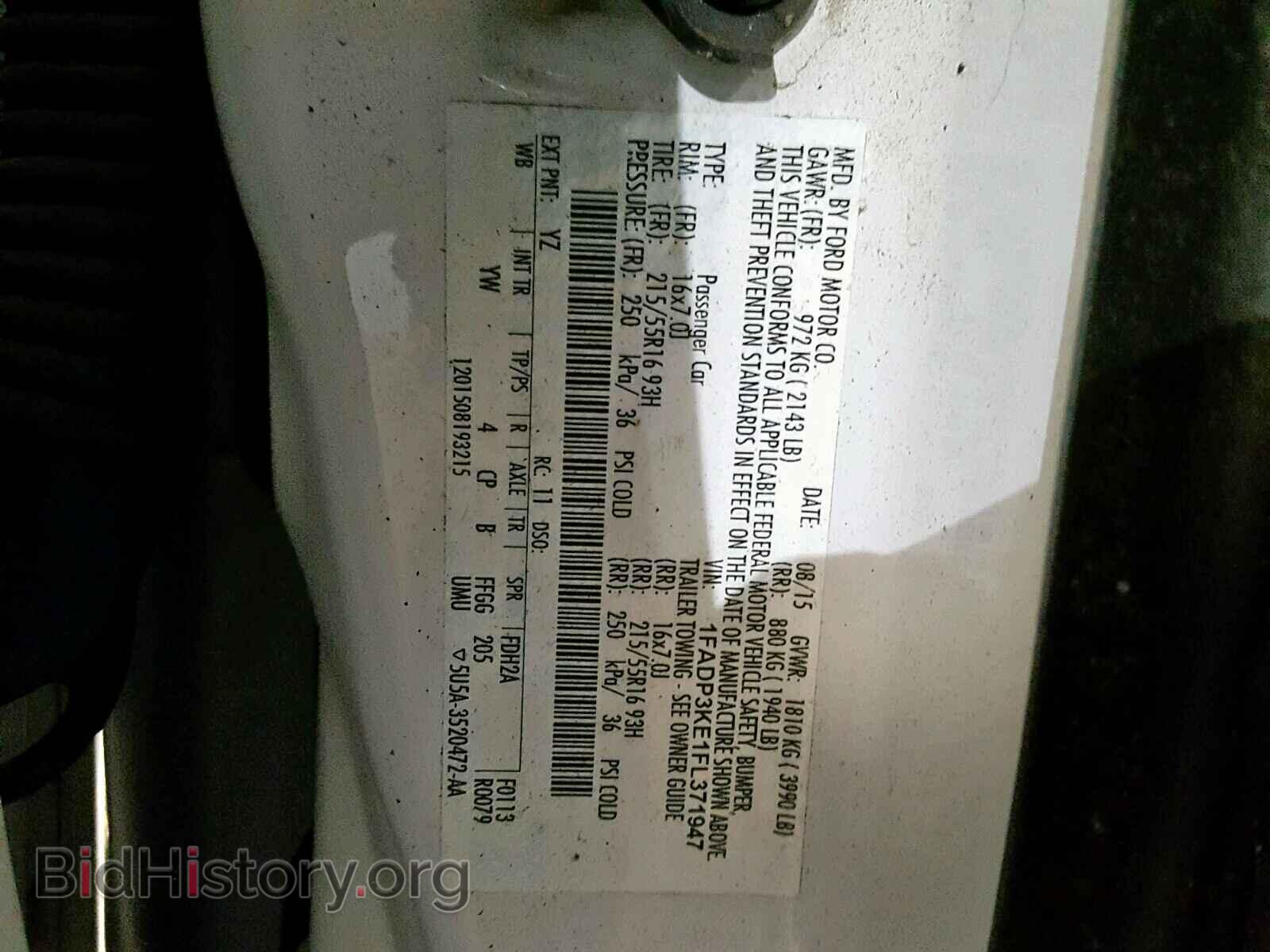 2015 FORD FOCUS SE - VIN: 1FADP3KE1FL371947 - Фото 10