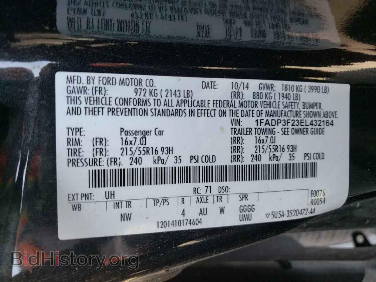 2014 FORD FOCUS - VIN: 1FADP3F23EL432164 - Photo 10
