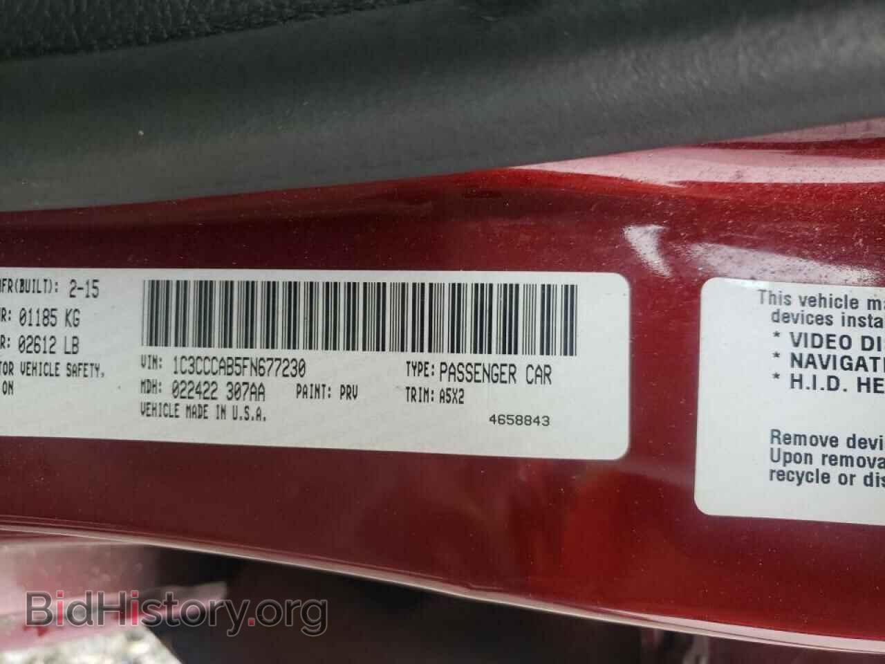 2015 CHRYSLER 200 - VIN: 1C3CCCAB5FN677230 - Фото 10