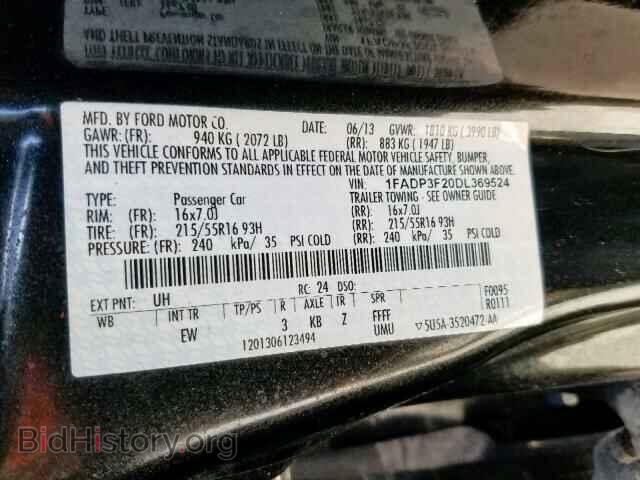 2013 FORD FOCUS SE - VIN: 1FADP3F20DL369524 - Фото 10