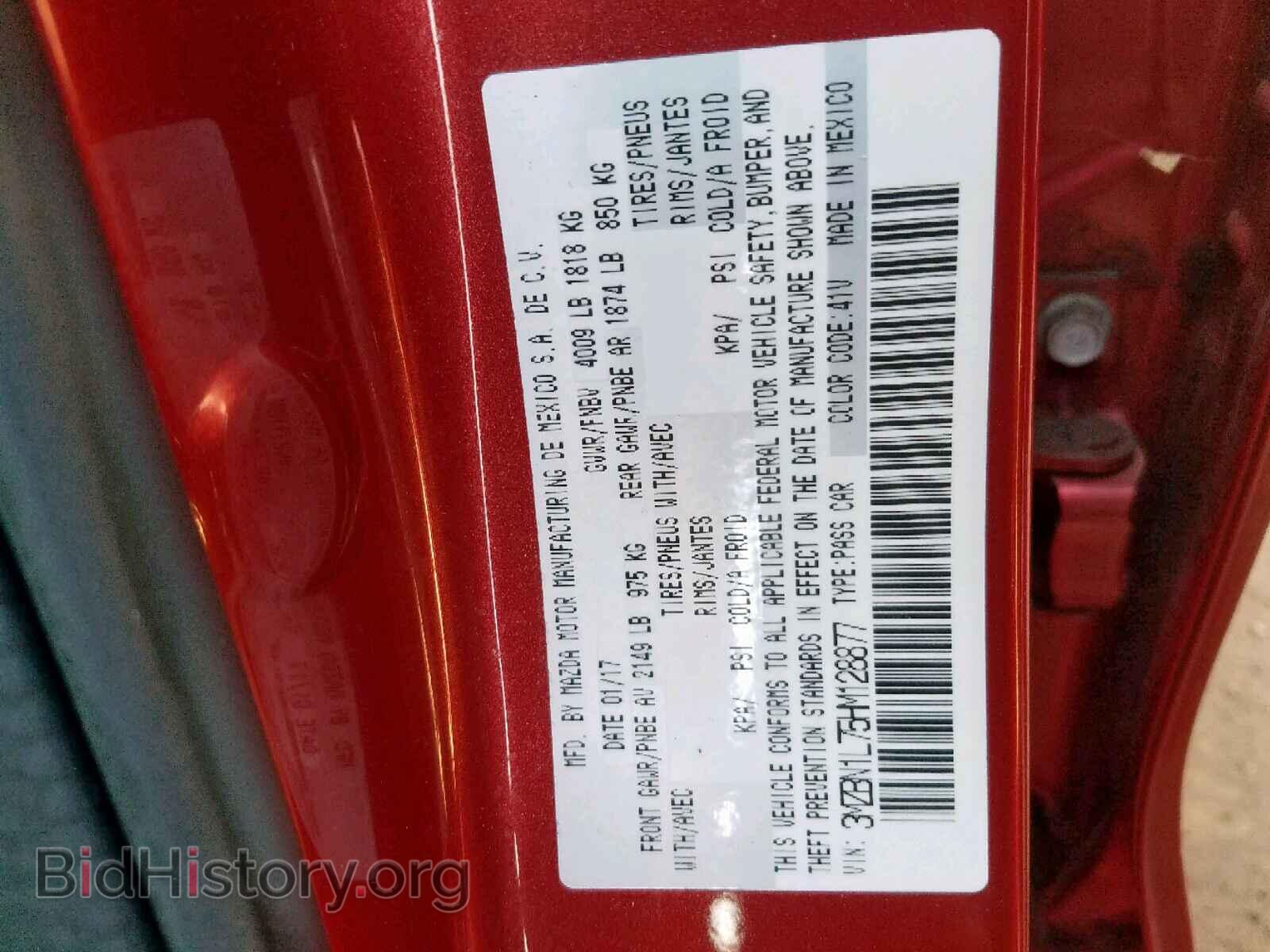 2017 MAZDA 3 - VIN: 3MZBN1L75HM128877 - Фото 10