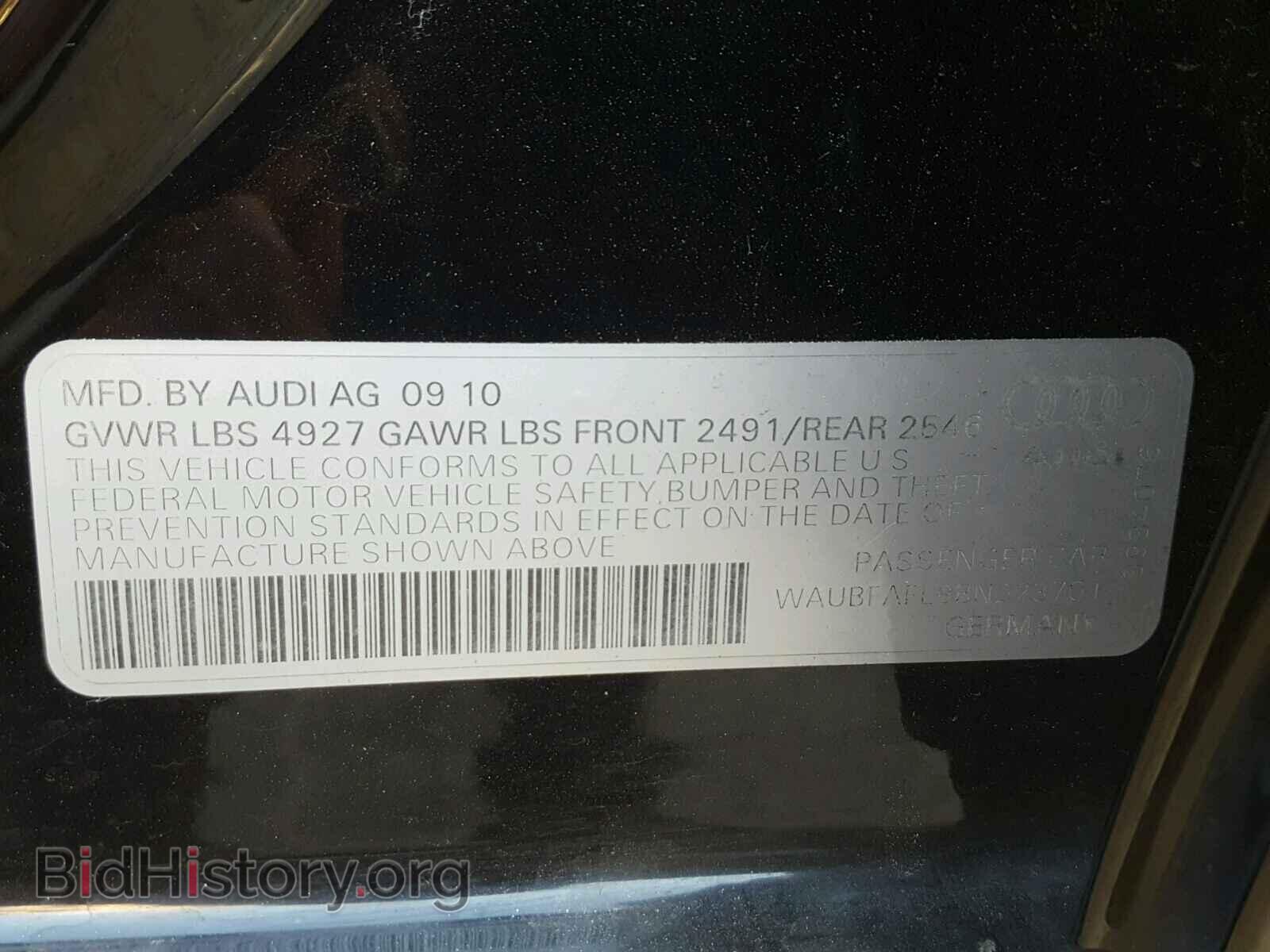 2011 AUDI A4 - VIN: WAUBFAFL9BN023701 - Фото 10