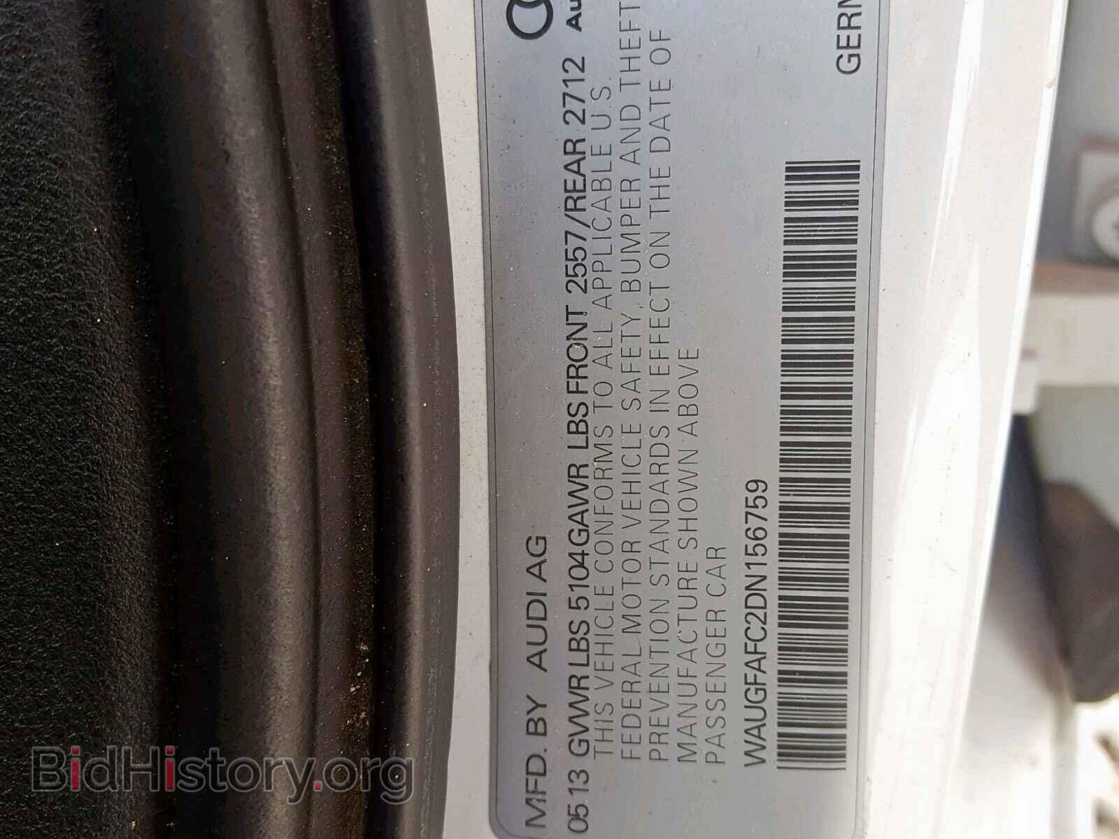 2013 AUDI A6 - VIN: WAUGFAFC2DN156759 - Photo 10