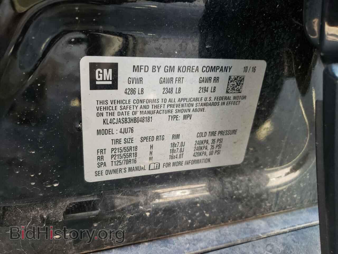 2017 BUICK ENCORE - VIN: KL4CJASB3HB048181 - Photo 10