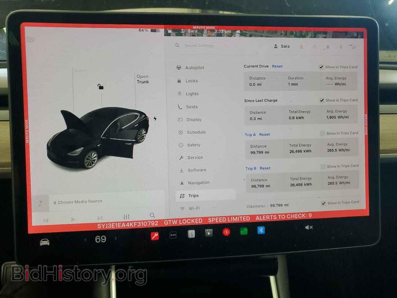 2019 TESLA MODEL 3 - VIN: 5YJ3E1EA4KF310792 - Photo 9