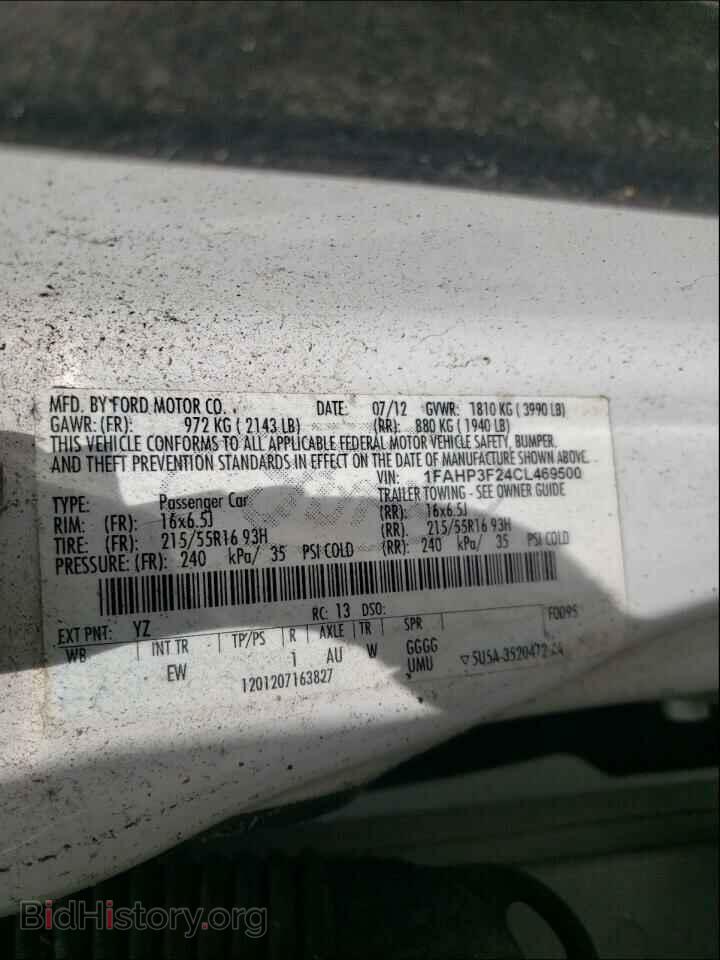 2012 FORD FOCUS - VIN: 1FAHP3F24CL469500 - Фото 10