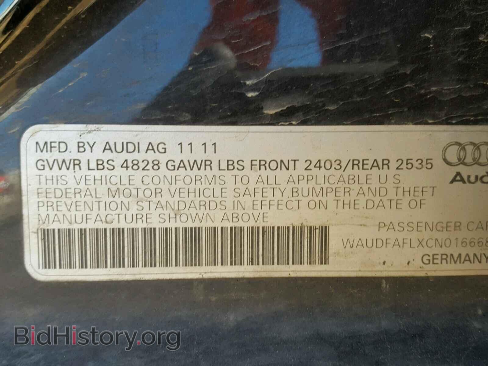 2012 AUDI A4 - VIN: WAUDFAFLXCN016668 - Photo 10