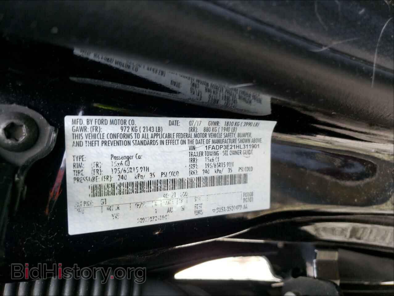 2017 FORD FOCUS - VIN: 1FADP3E21HL311901 - Photo 10