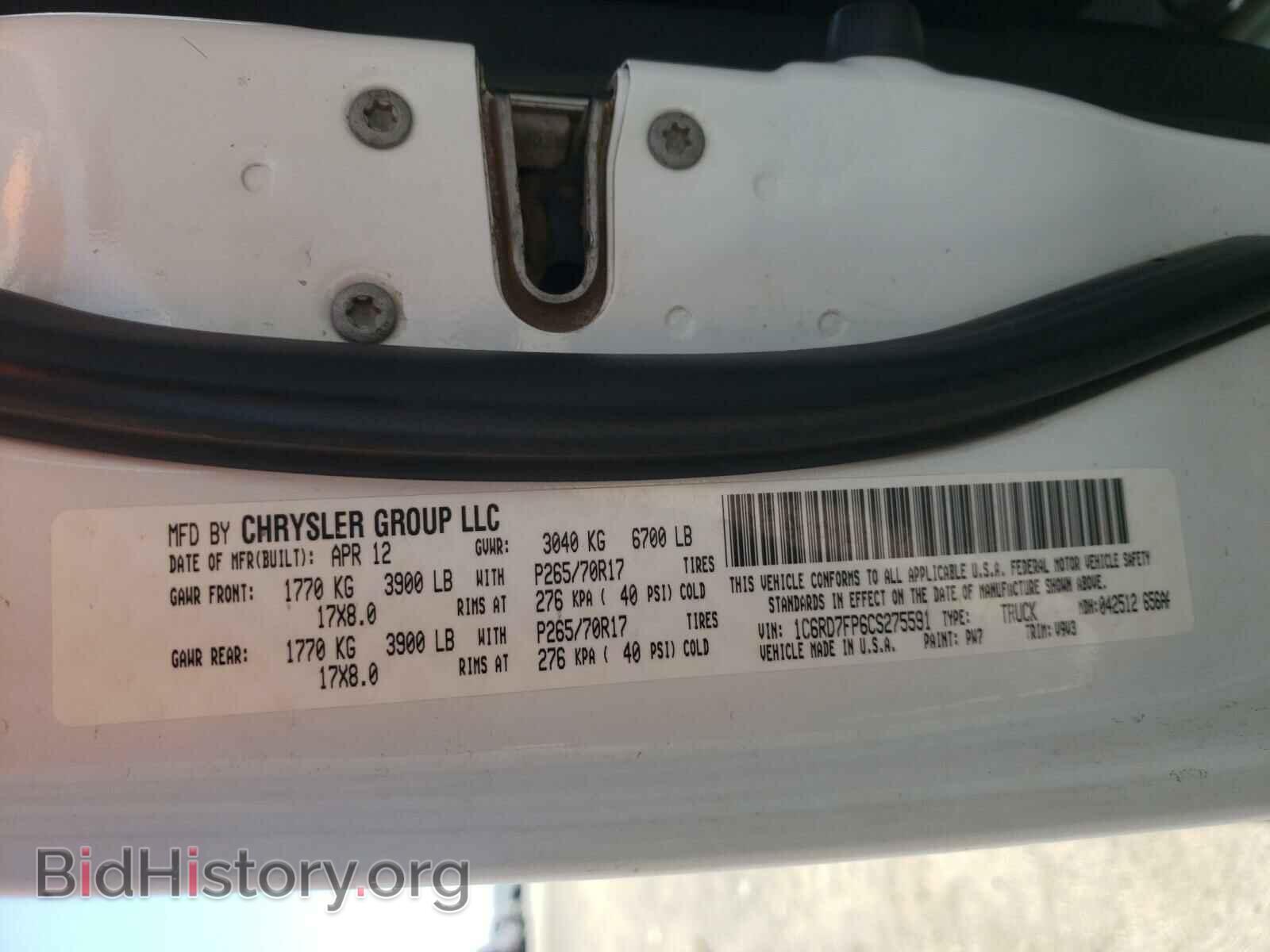 2012 DODGE RAM 1500 - VIN: 1C6RD7FP6CS275591 - Photo 10