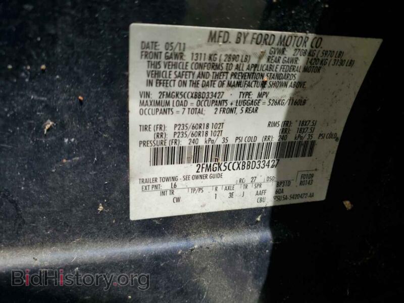 2011 Ford FLEX (VIN 2FMGK5CCXBBD33427) — фото 13 из 13