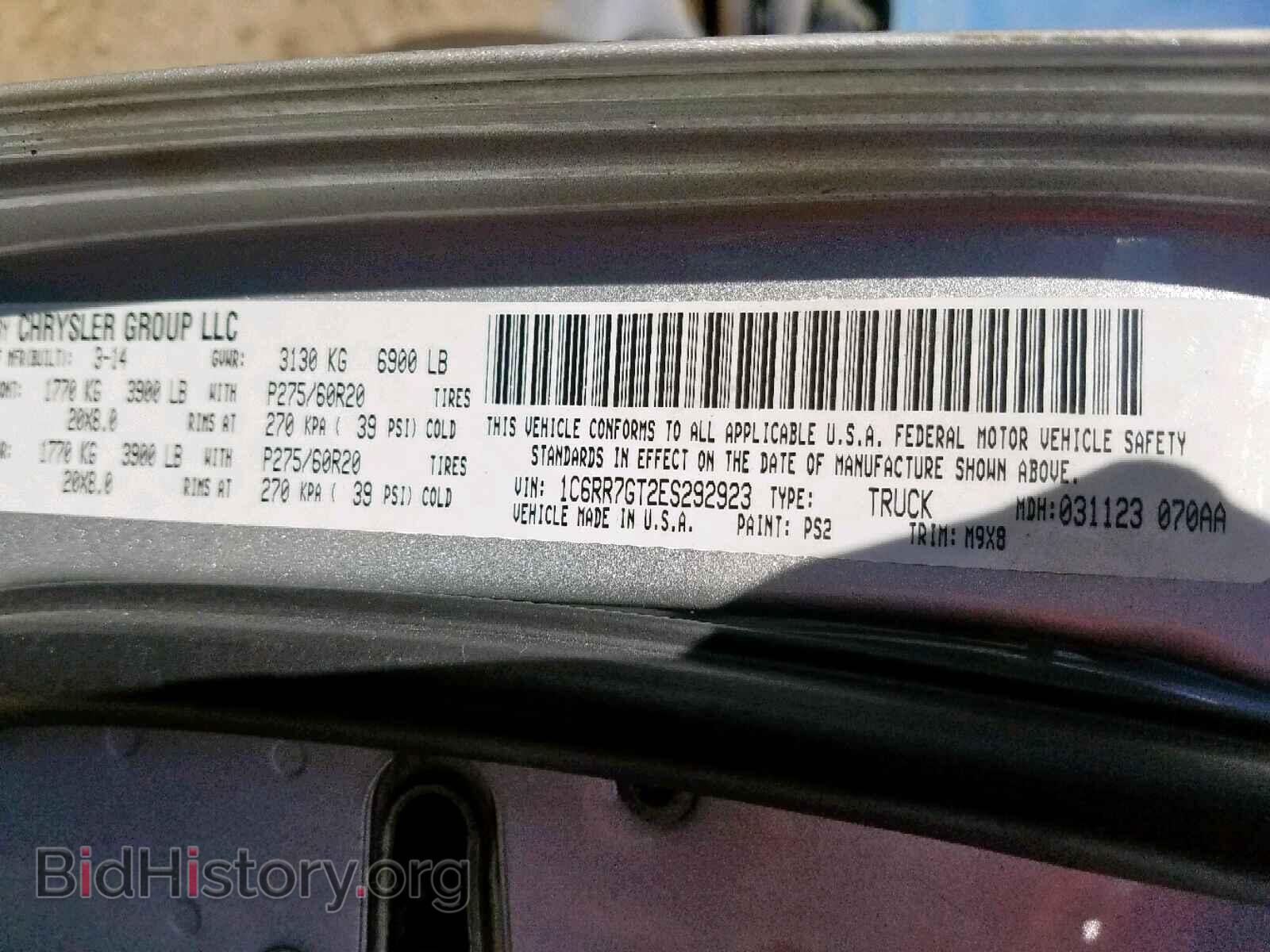 2014 RAM 1500 SLT - VIN: 1C6RR7GT2ES292923 - Фото 10