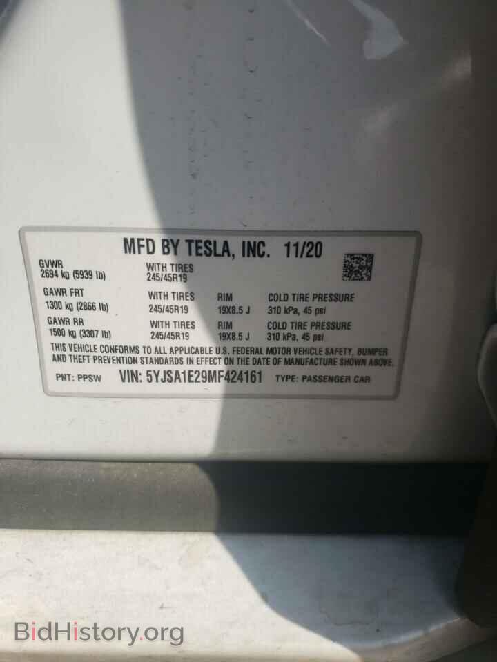 2021 TESLA MODEL S - VIN: 5YJSA1E29MF424161 - Photo 10