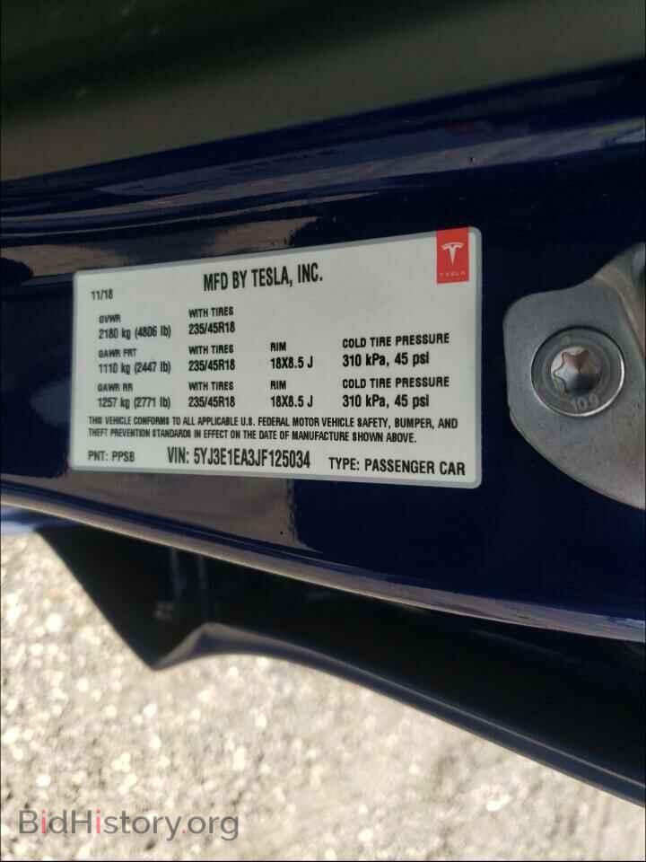 2018 TESLA MODEL 3 - VIN: 5YJ3E1EA3JF125034 - Фото 10