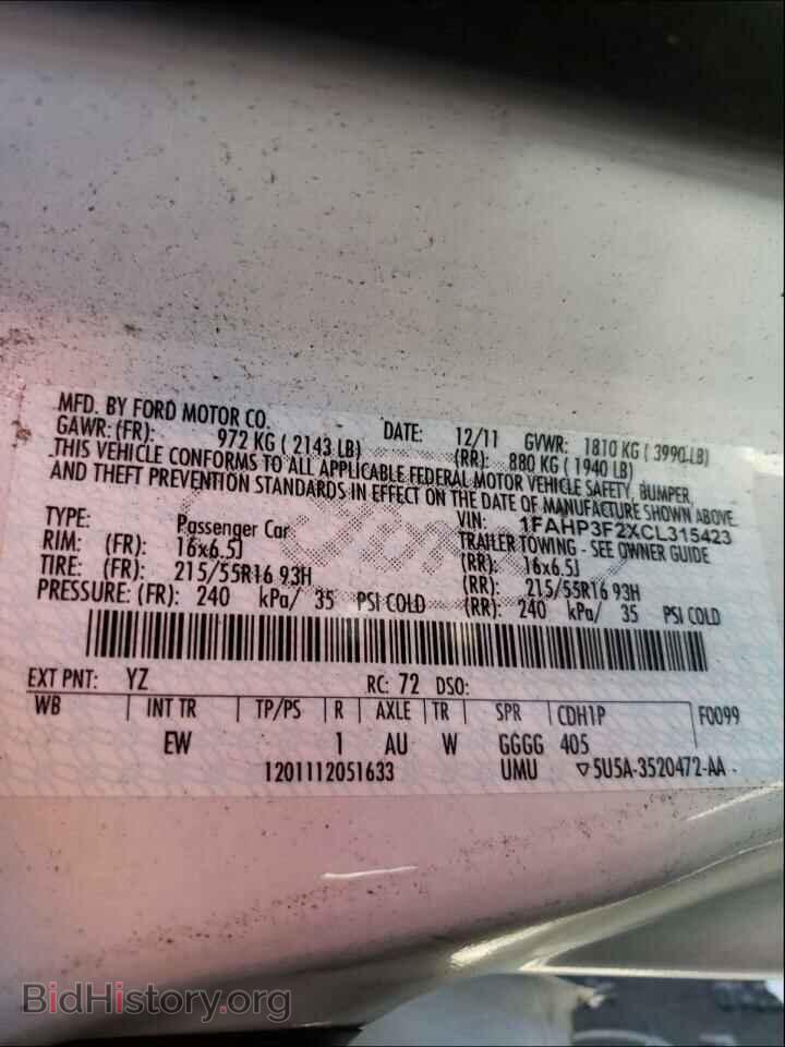 2012 FORD FOCUS - VIN: 1FAHP3F2XCL315423 - Photo 10