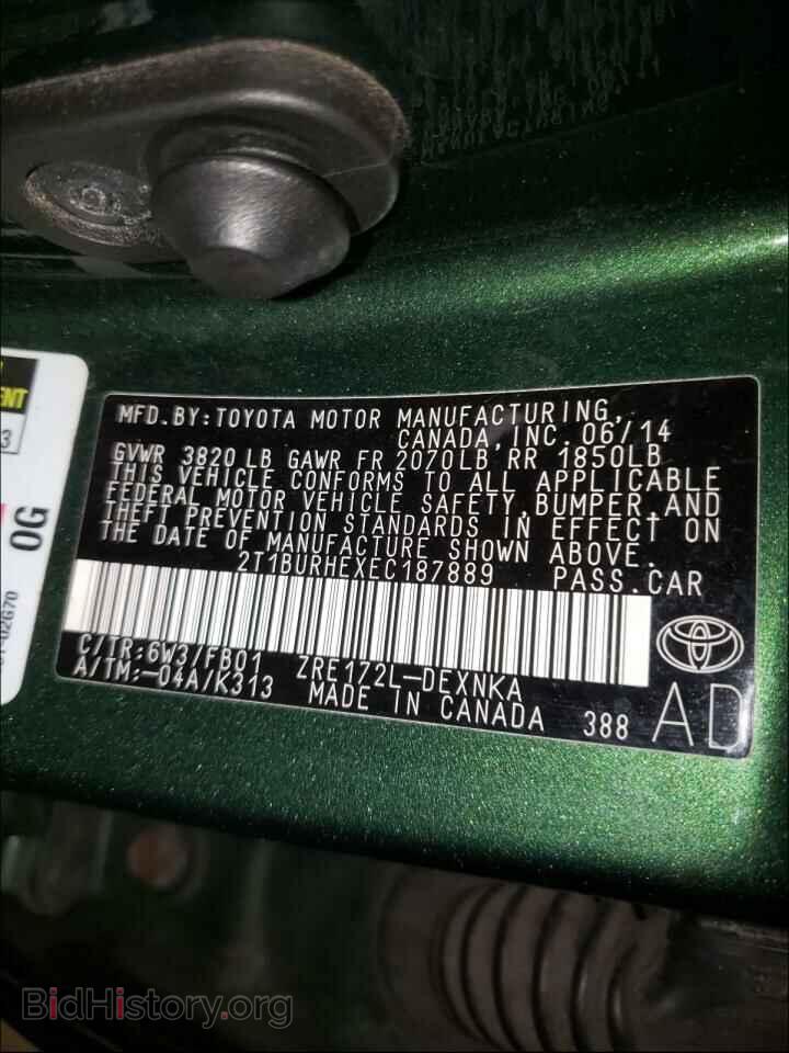 2014 TOYOTA COROLLA - VIN: 2T1BURHEXEC187889 - Photo 10
