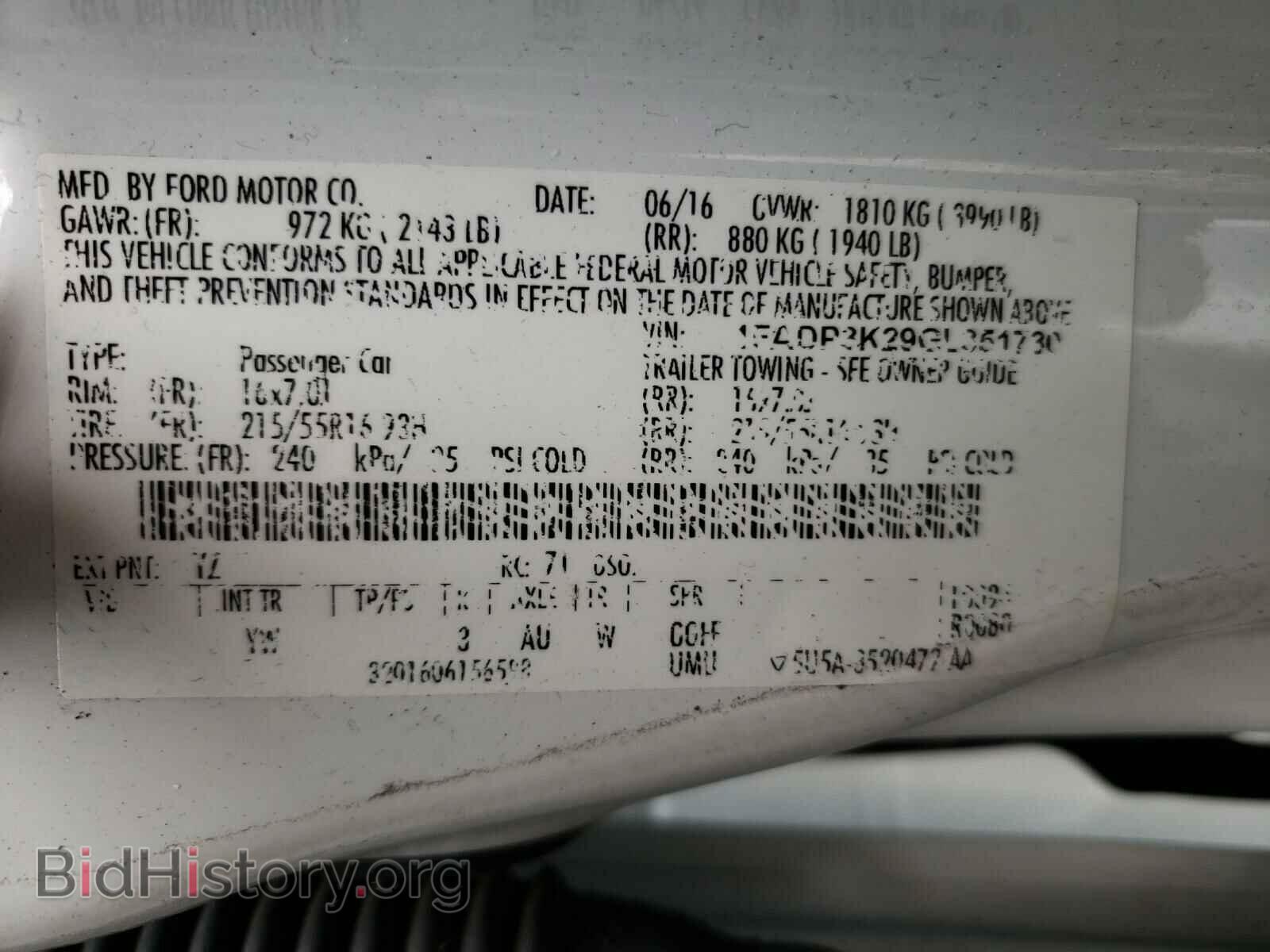 2016 FORD FOCUS - VIN: 1FADP3K29GL351730 - Фото 10
