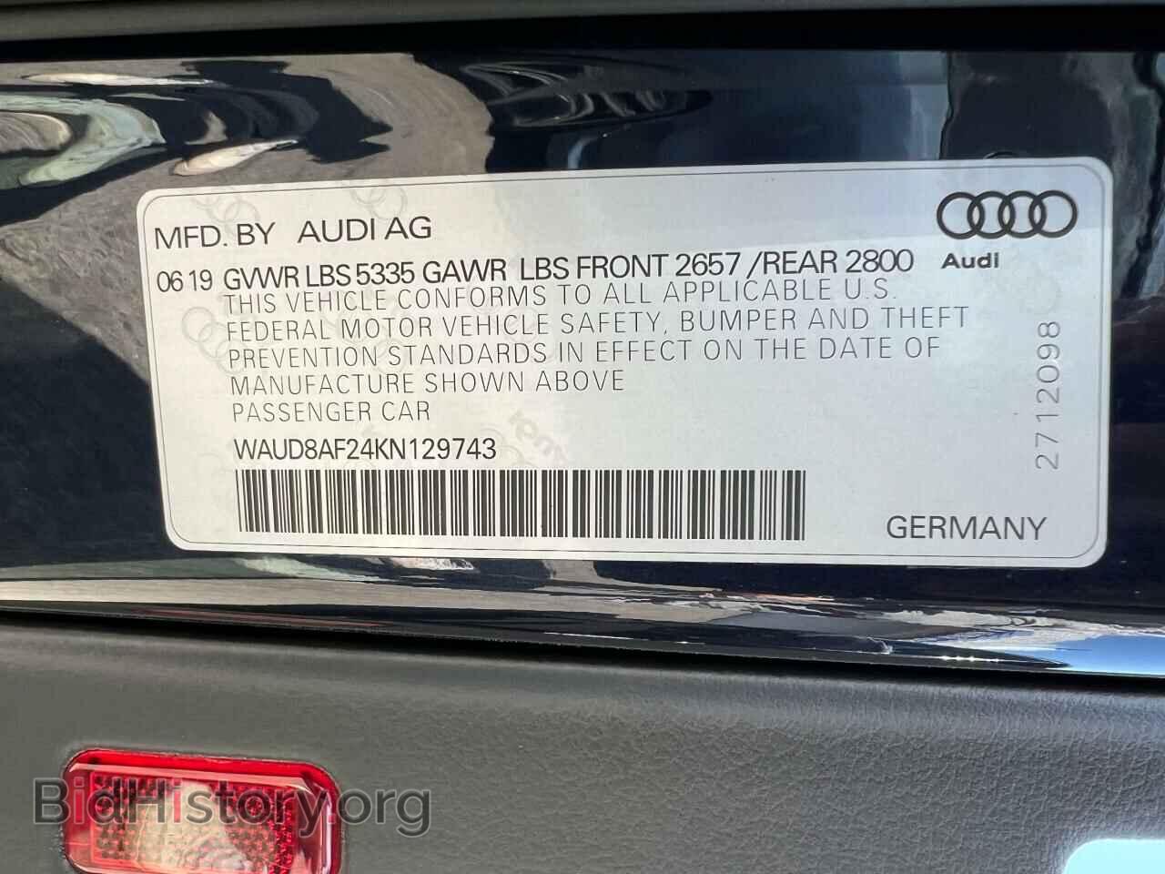 2019 AUDI A6 - VIN: WAUD8AF24KN129743 - Фото 10