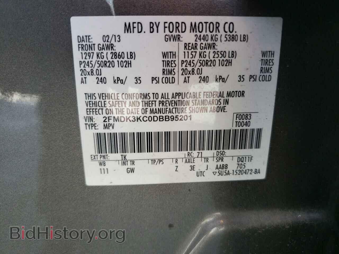 2013 FORD EDGE - VIN: 2FMDK3KC0DBB95201 - Photo 10