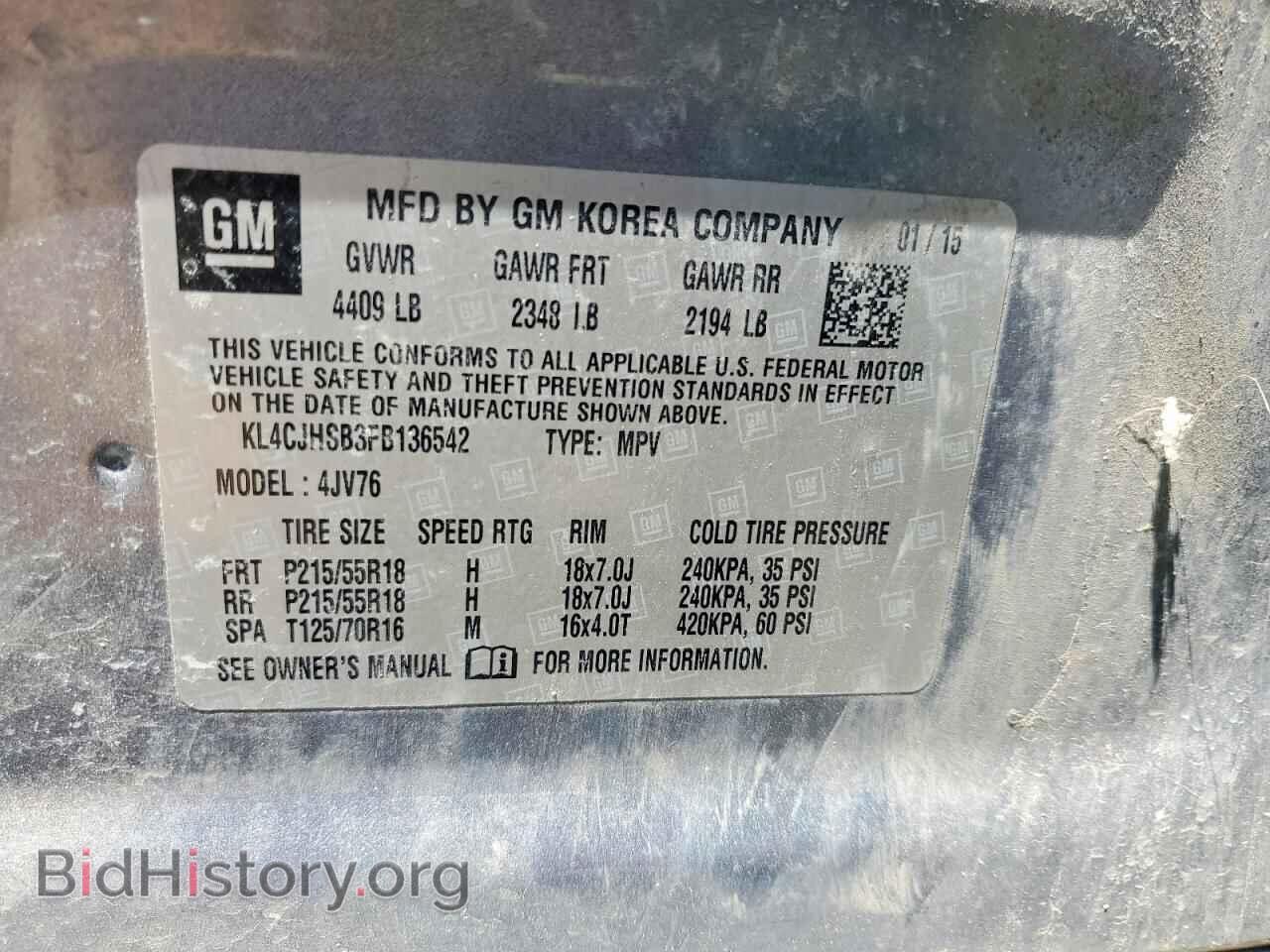 2015 BUICK ENCORE - VIN: KL4CJHSB3FB136542 - Фото 13