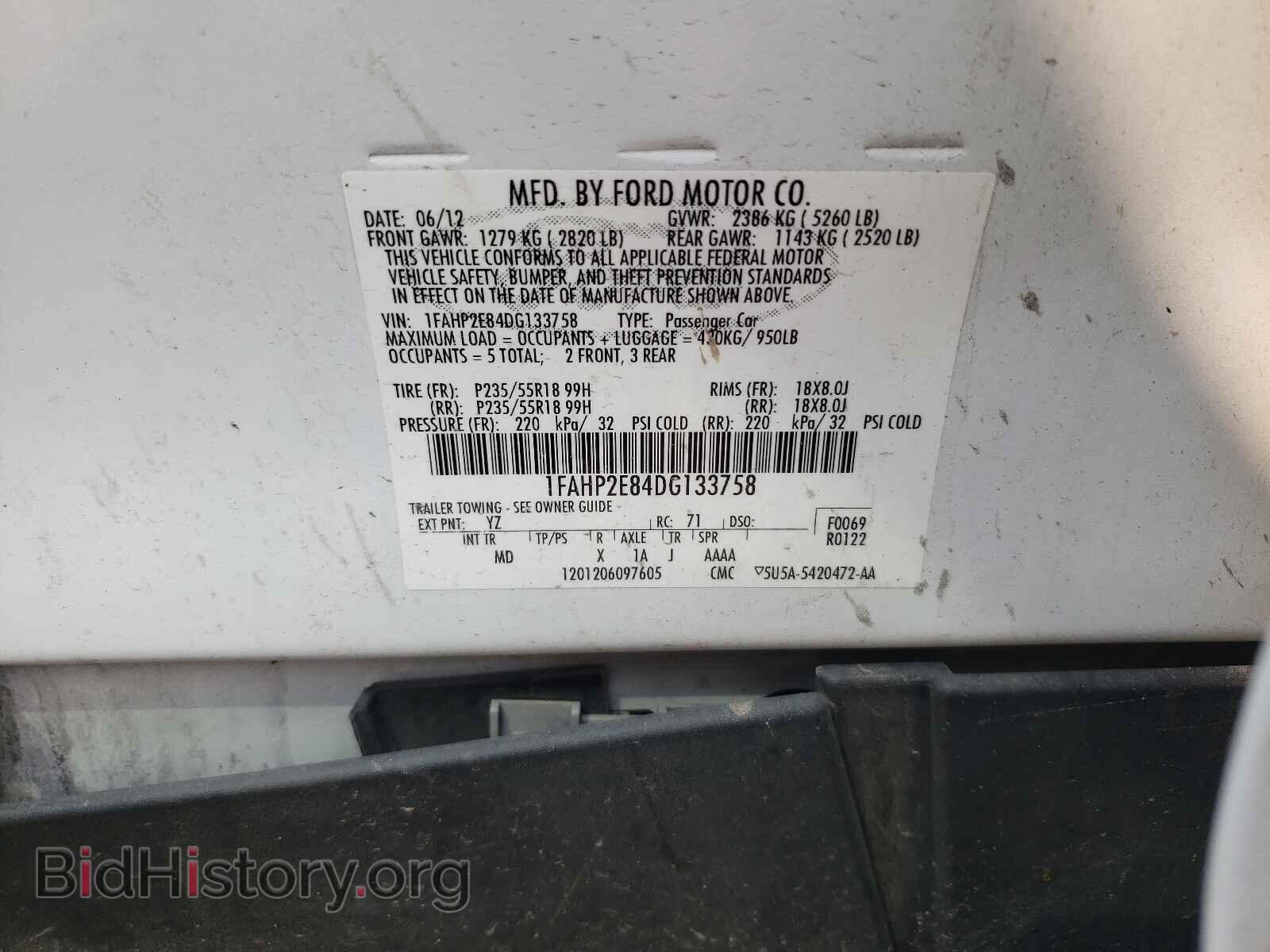 2013 FORD TAURUS - VIN: 1FAHP2E84DG133758 - Photo 10