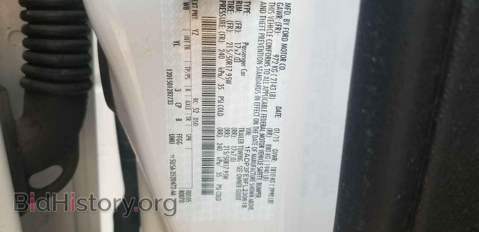 2015 FORD FOCUS - VIN: 1FADP3FE9FL230618 - Фото 10
