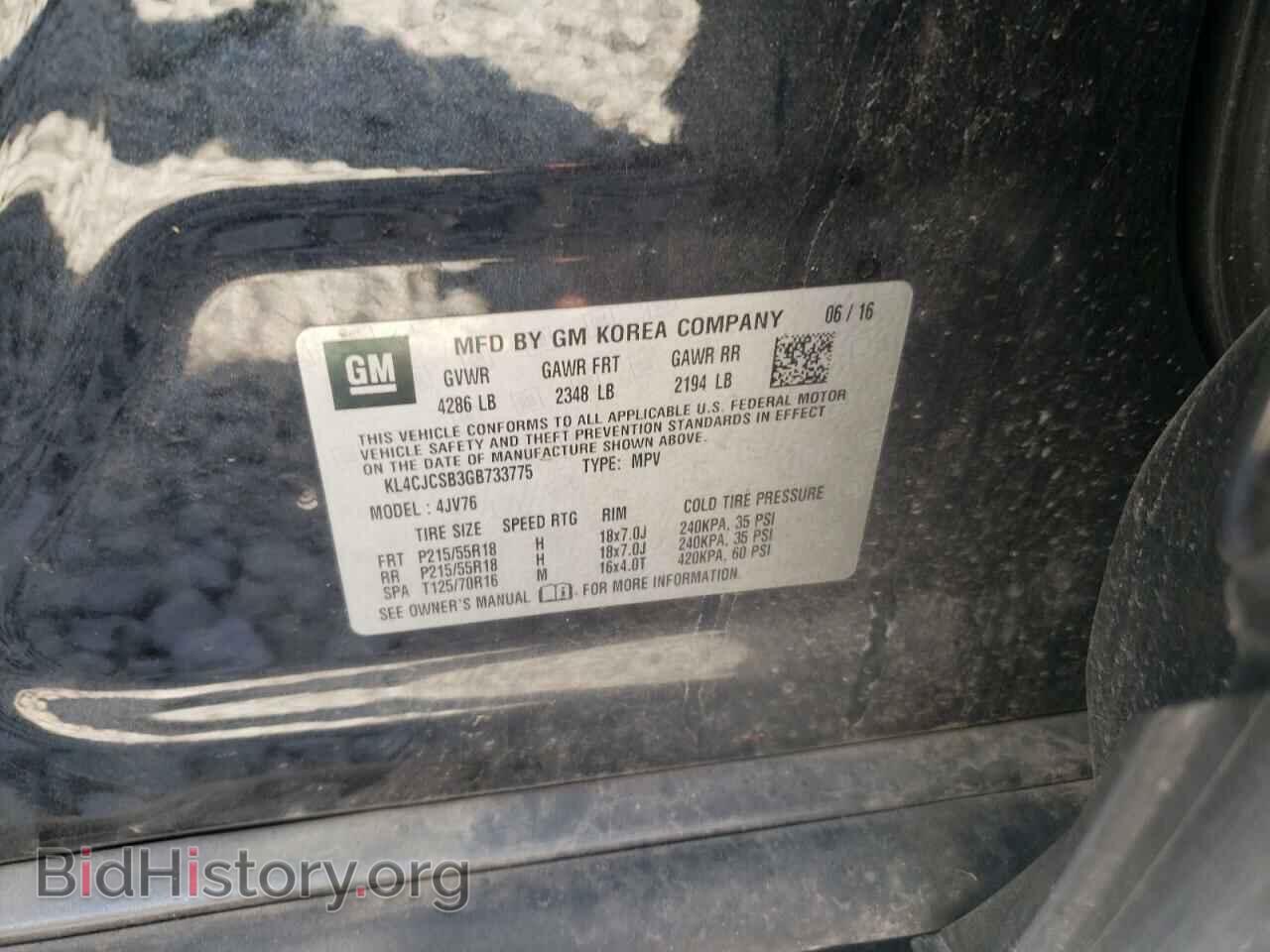 2016 BUICK ENCORE - VIN: KL4CJCSB3GB733775 - Photo 10