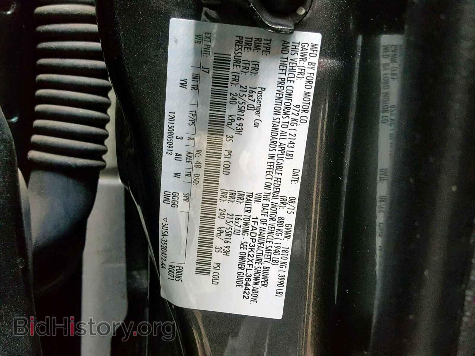 2015 FORD FOCUS SE - VIN: 1FADP3K2XFL364422 - Фото 10