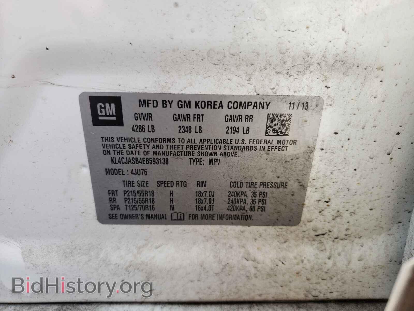 2014 BUICK ENCORE - VIN: KL4CJASB4EB593138 - Photo 10