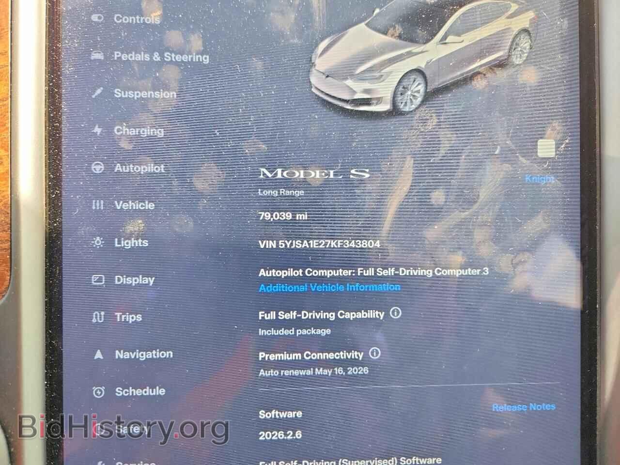 2019 TESLA MODEL S - VIN: 5YJSA1E27KF343804 - Photo 9