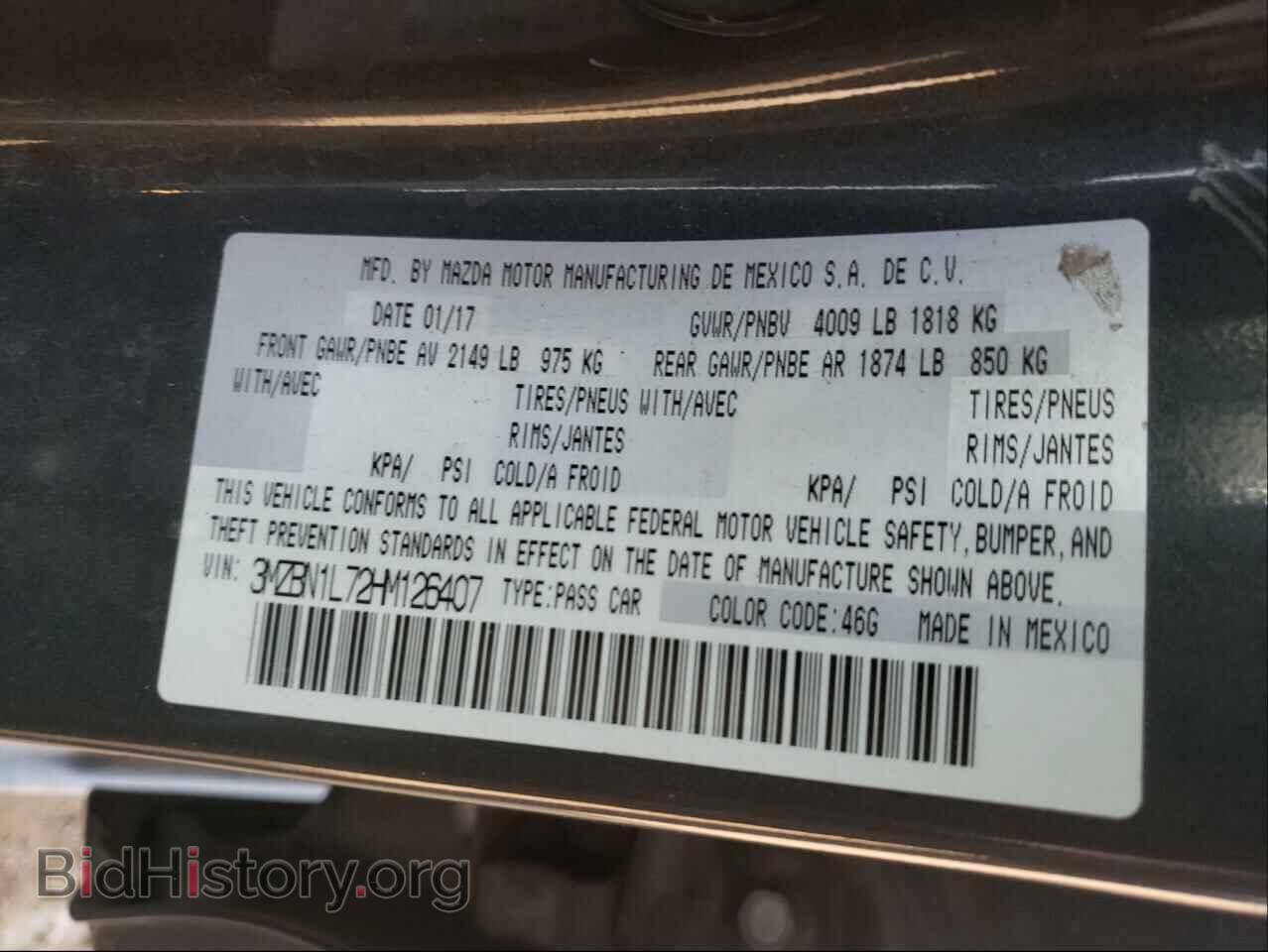 2017 MAZDA 3 - VIN: 3MZBN1L72HM126407 - Photo 10