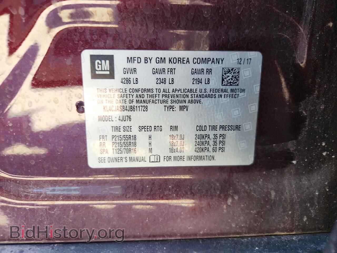 2018 BUICK ENCORE - VIN: KL4CJASB4JB611728 - Photo 14