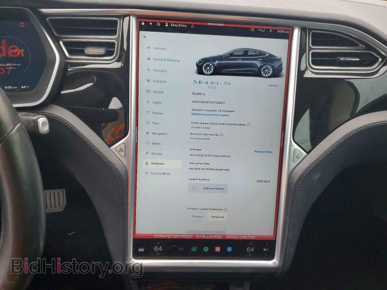 2016 TESLA MODEL S - VIN: 5YJSA1E17GF130057 - Photo 9