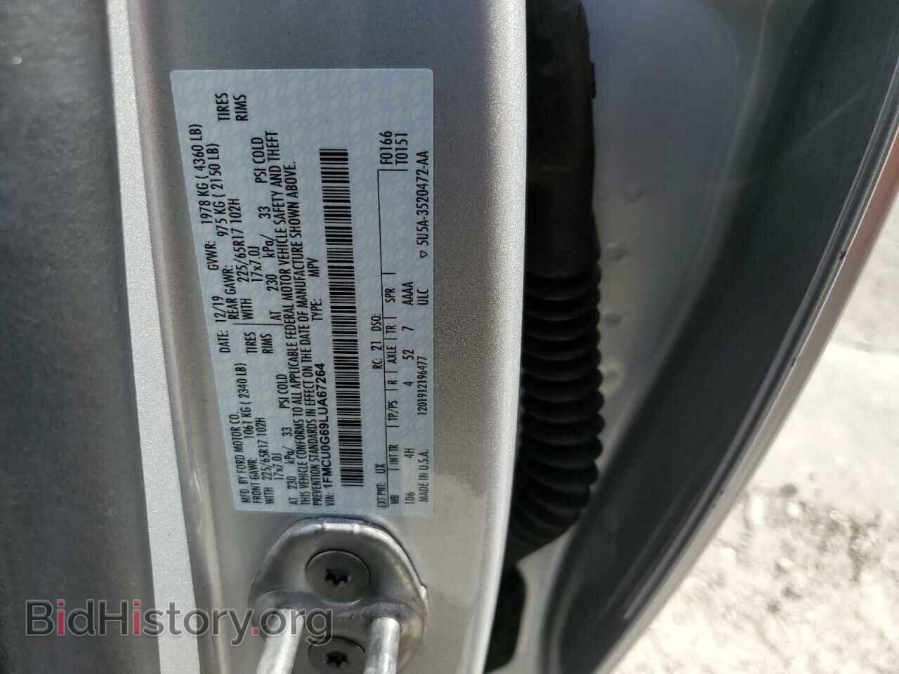 2020 FORD ESCAPE - VIN: 1FMCU0G69LUA67264 - Photo 10