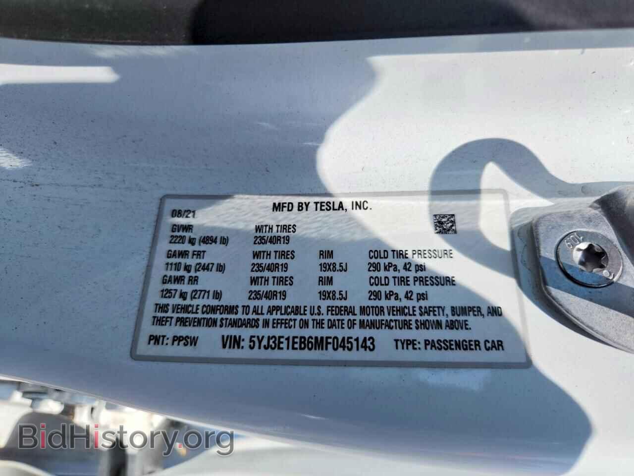 2021 TESLA MODEL 3 - VIN: 5YJ3E1EB6MF045143 - Photo 12