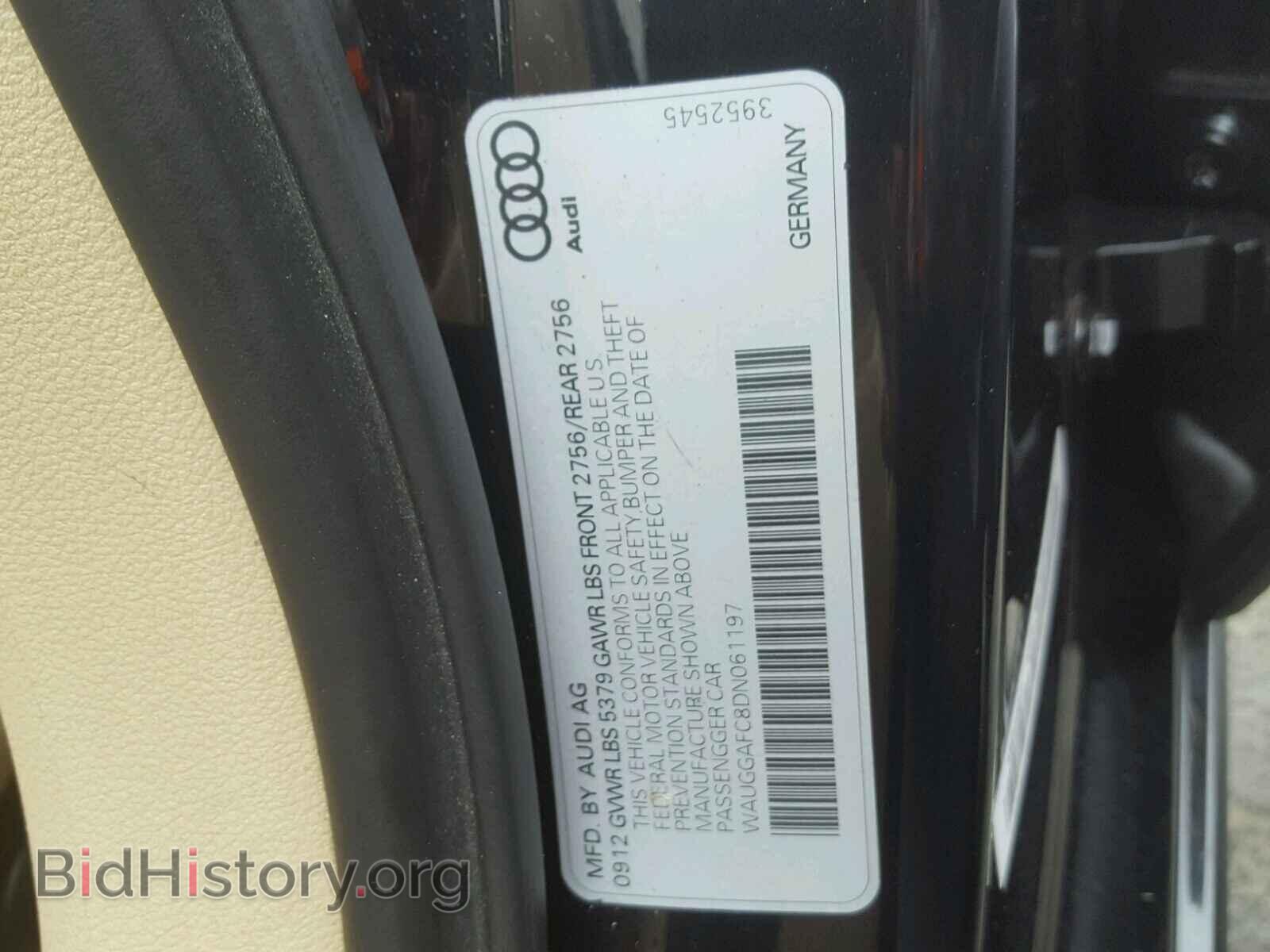 2013 AUDI A6 - VIN: WAUGGAFC8DN061197 - Фото 10