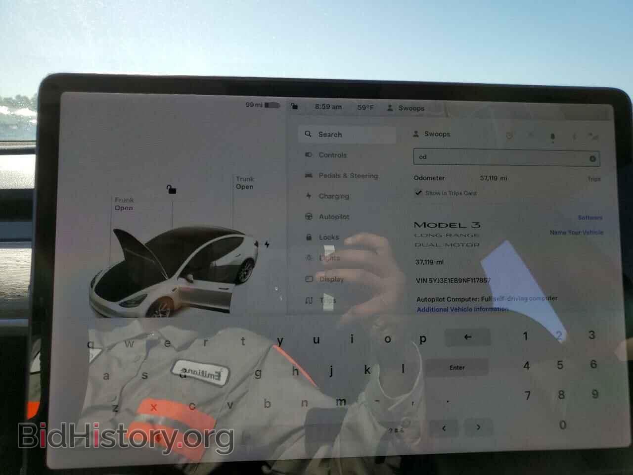 2022 TESLA MODEL 3 - VIN: 5YJ3E1EB9NF117857 - Фото 9