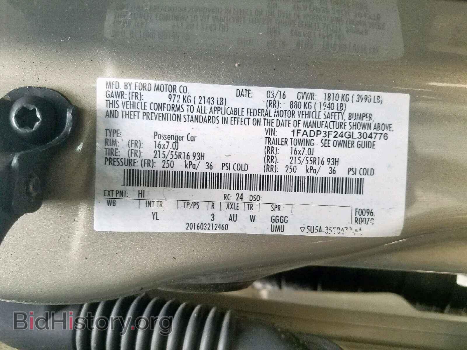 2016 FORD FOCUS SE - VIN: 1FADP3F24GL304776 - Фото 10