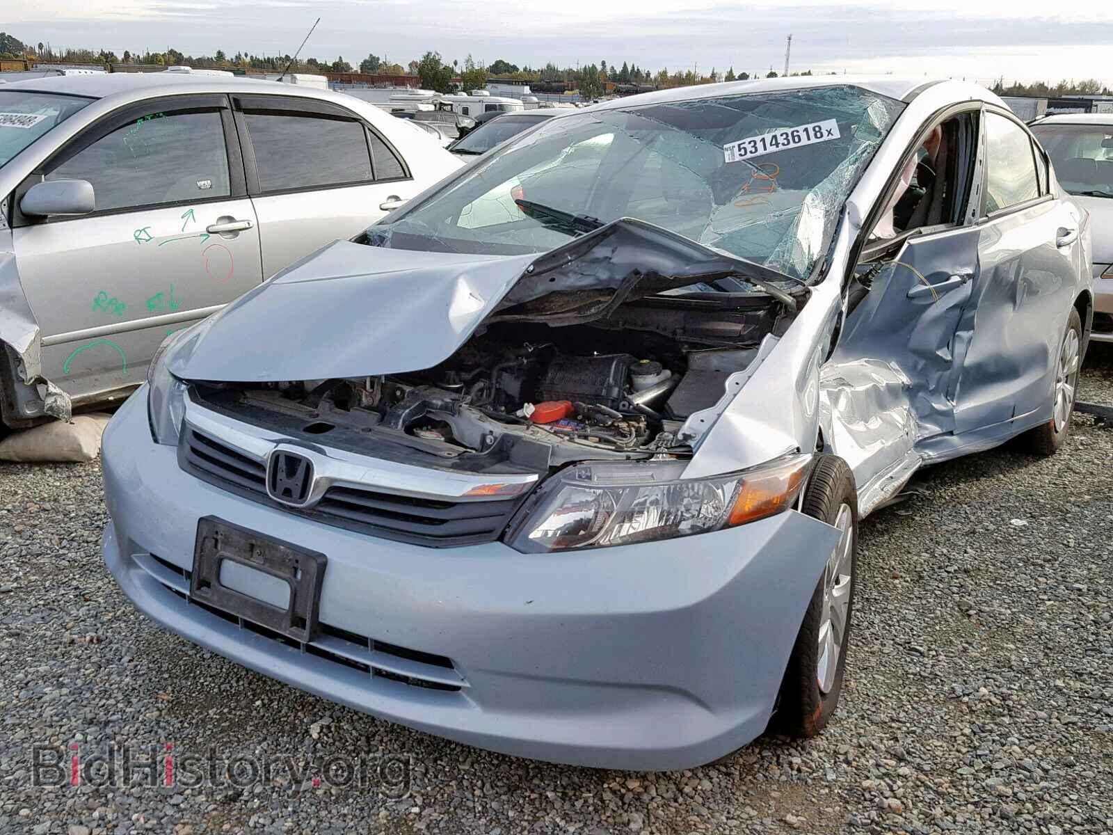 2012 HONDA CIVIC LX - VIN: 2HGFB2F53CH592448 - Фото 2