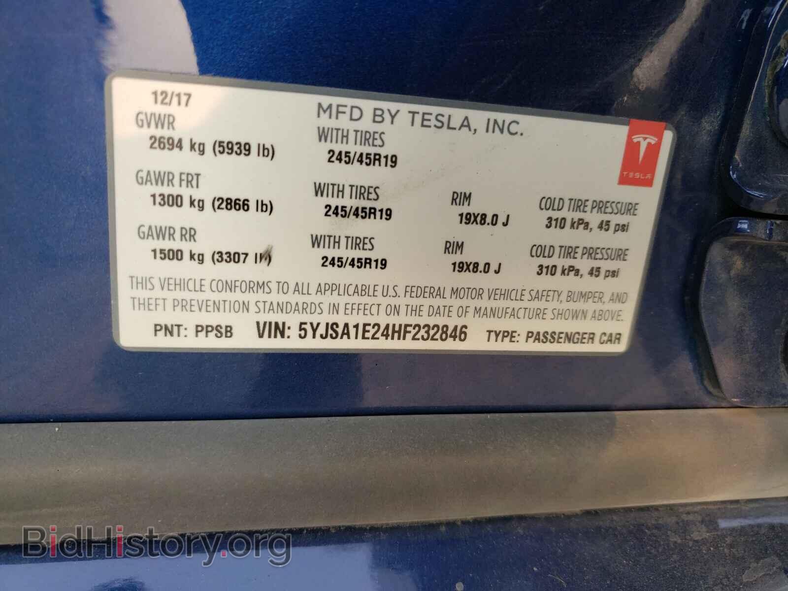 2017 TESLA MODEL S - VIN: 5YJSA1E24HF232846 - Photo 10