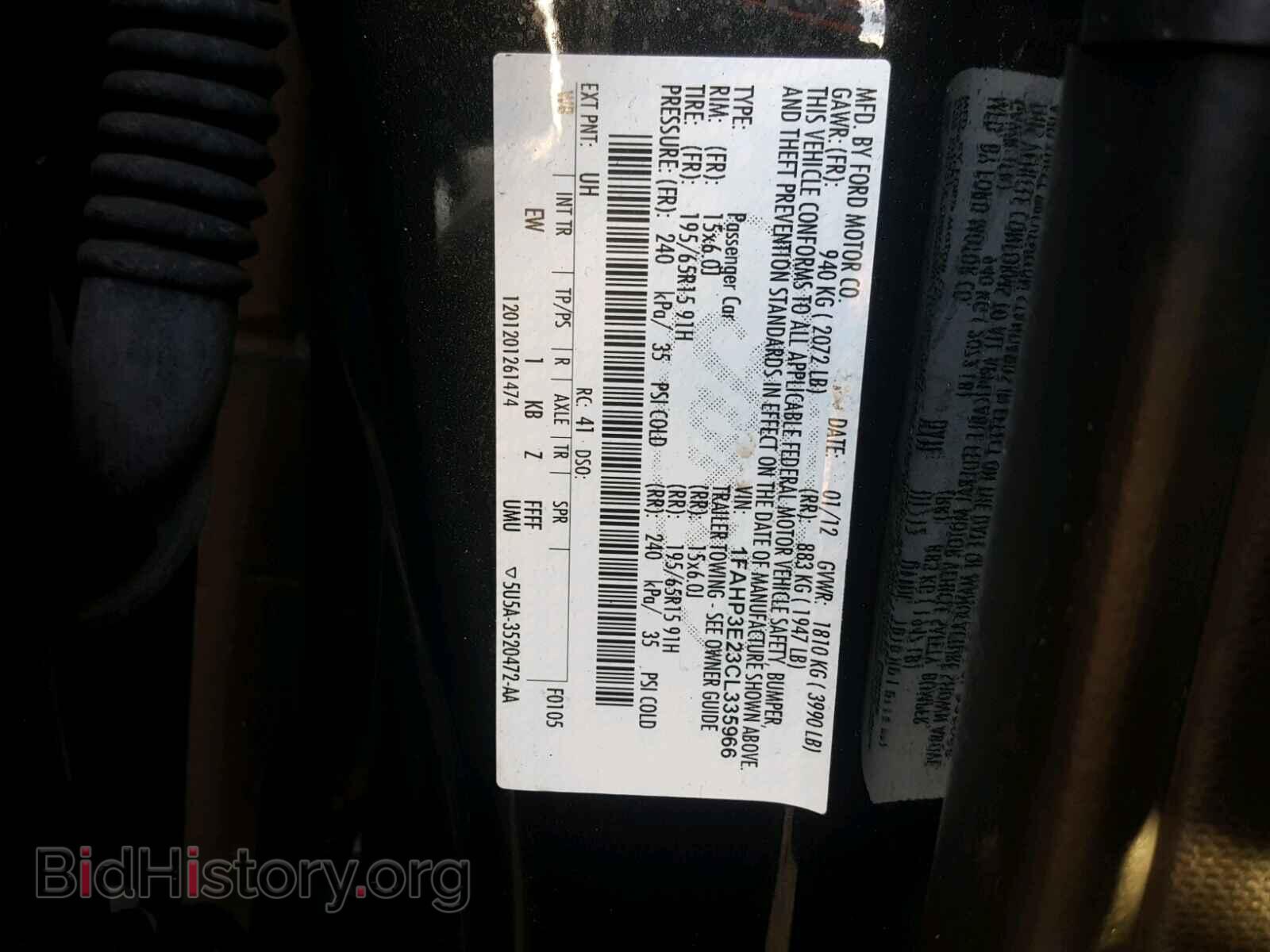 2012 FORD FOCUS - VIN: 1FAHP3E23CL335966 - Photo 10