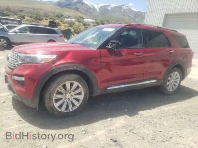2022 Ford EXPLORER Limited, красный — VIN 1FMSK8FHXNGA45410, Copart