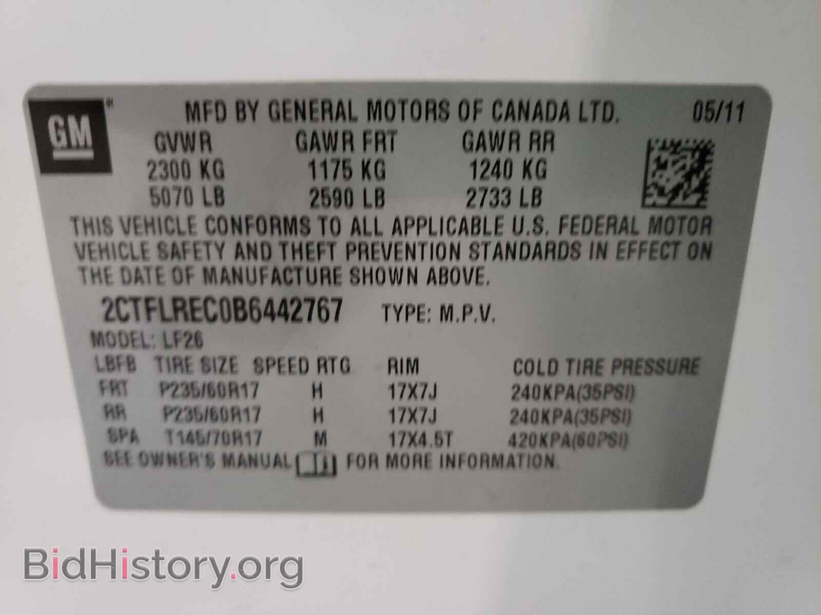 2011 GMC TERRAIN - VIN: 2CTFLREC0B6442767 - Photo 10