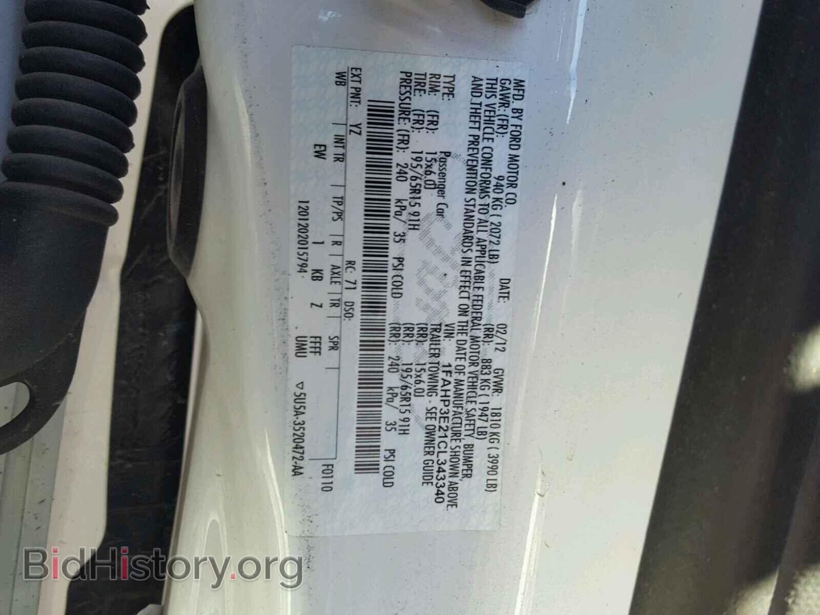 2012 FORD FOCUS - VIN: 1FAHP3E21CL343340 - Фото 10