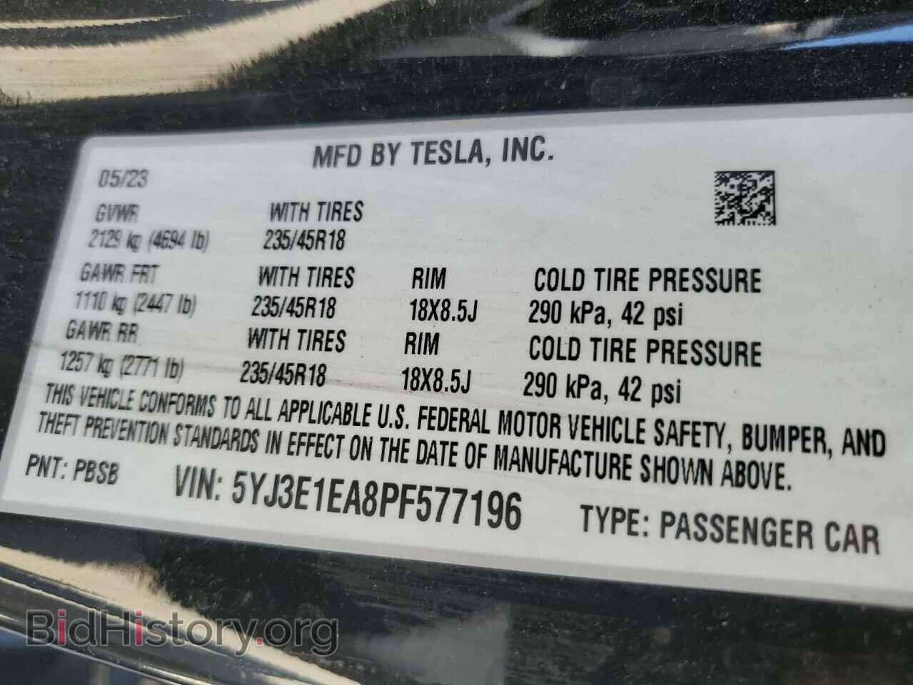 2023 TESLA MODEL 3 - VIN: 5YJ3E1EA8PF577196 - Фото 13