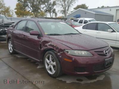 2008 Mazda 6 6 I, темно-бордовый — VIN 1YVHP80C385M44523, Copart