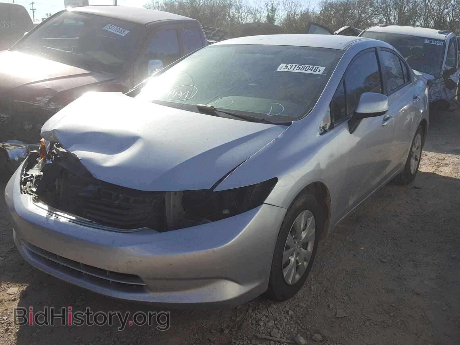 2012 HONDA CIVIC LX - VIN: 2HGFB2F52CH563278 - Фото 2