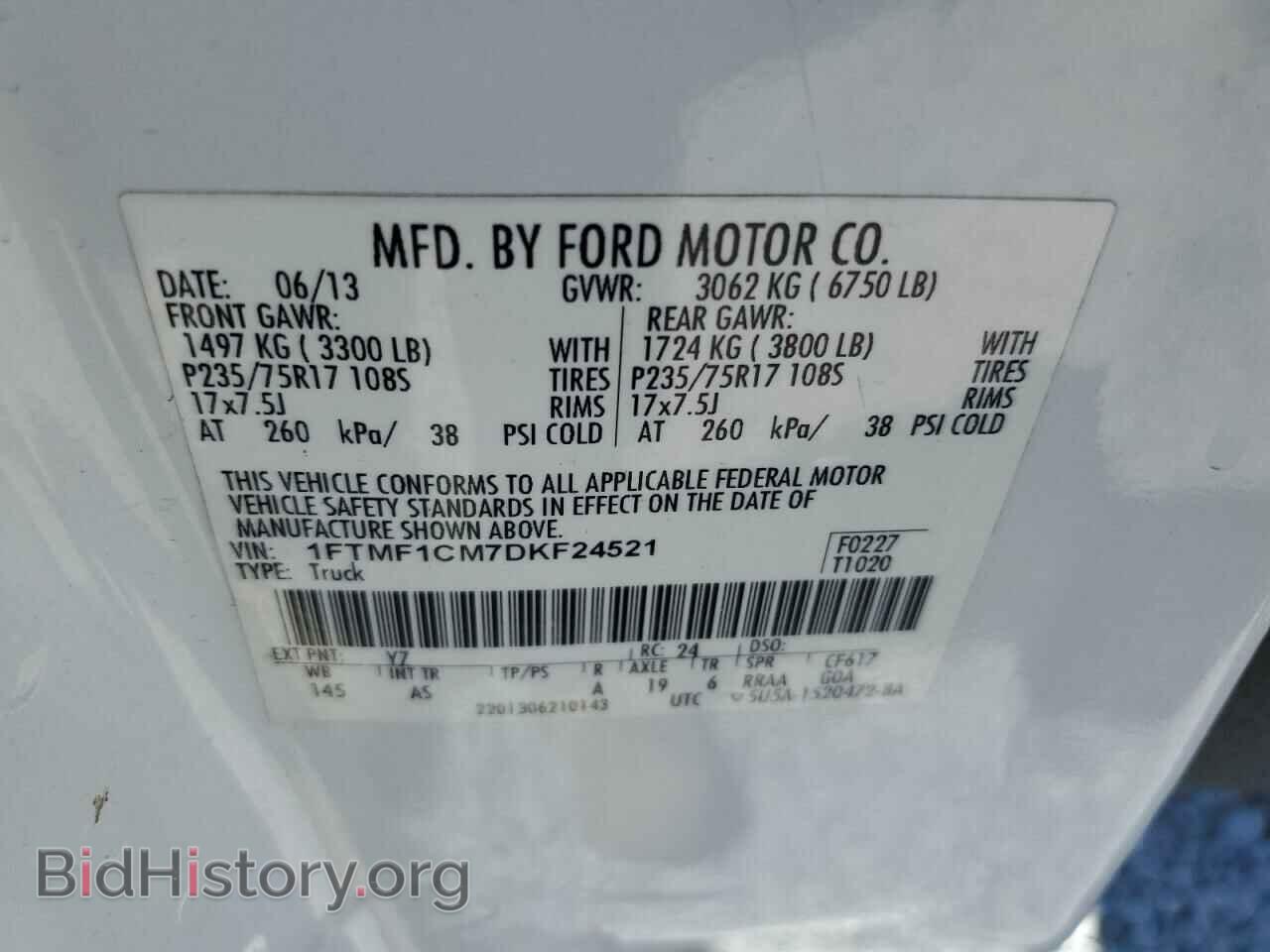 2013 FORD All Models - VIN: 1FTMF1CM7DKF24521 - Photo 13