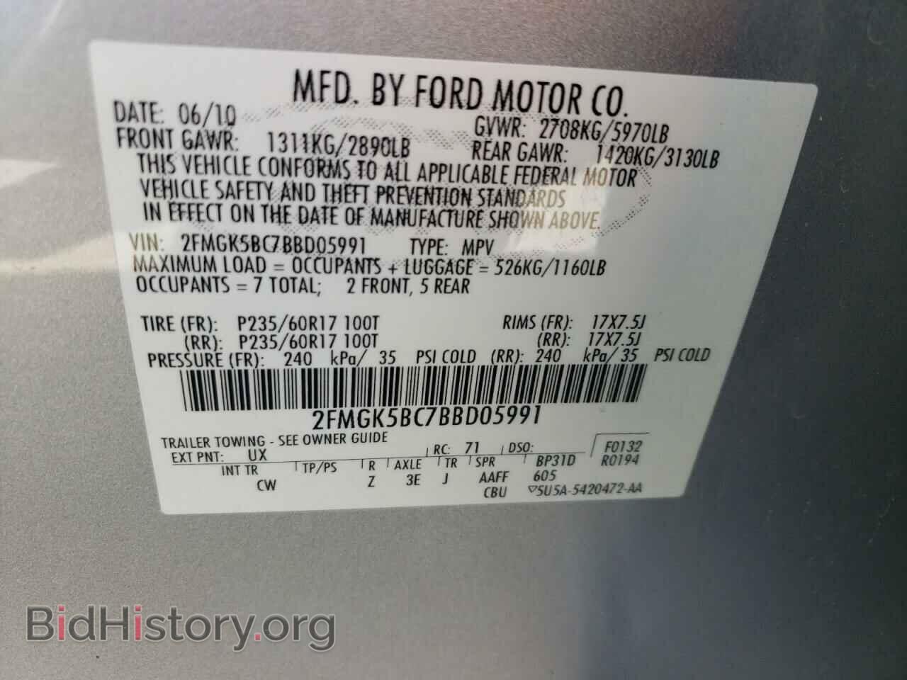 2011 FORD FLEX - VIN: 2FMGK5BC7BBD05991 - Photo 13